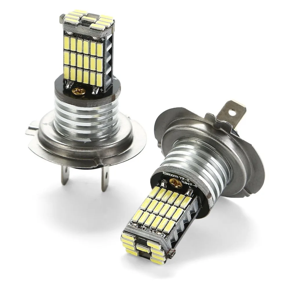 Комплект из 2 предметов высокого Мощность H7 светодиодные лампы 4014 чип 45 SMD