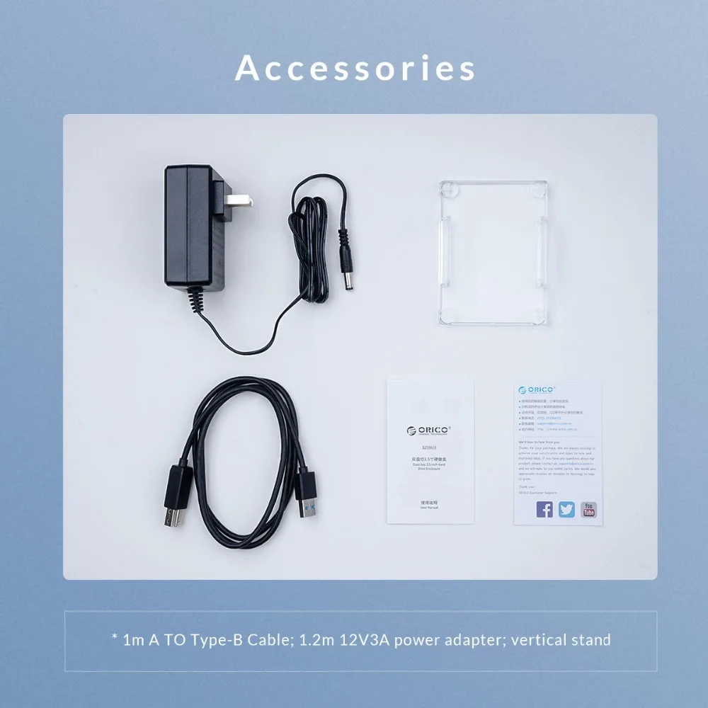 ORICO 3,5 дюймовый корпус для жесткого диска с RAID 0 1 PM SPAN прозрачный USB3.0 на SATA Внешний чехол для жесткого диска с поддержкой 24 ТБ UASP