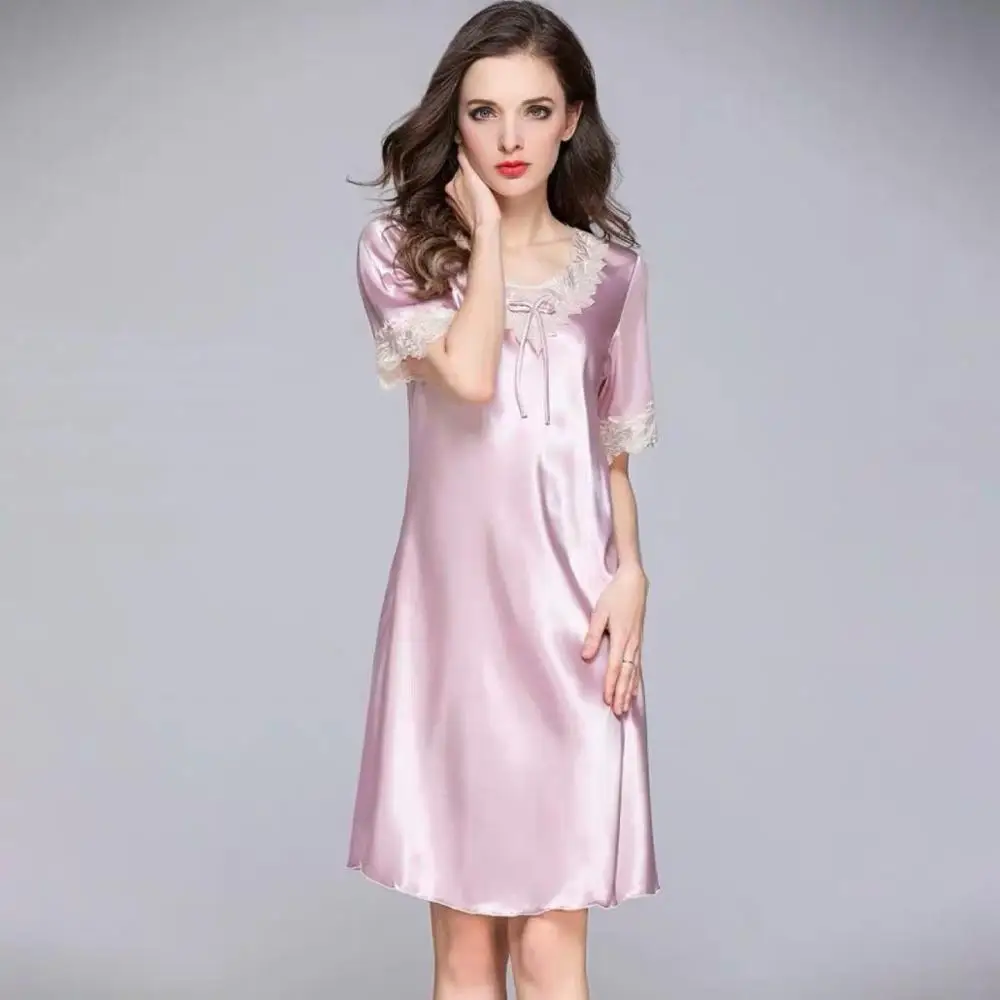 Новое поступление Женская атласная пижама из ледяного шелка женская ночная