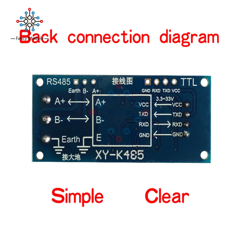 TTL к RS485 преобразователь 3 V/5 0 V аппаратный автоматический контрольный модуль для