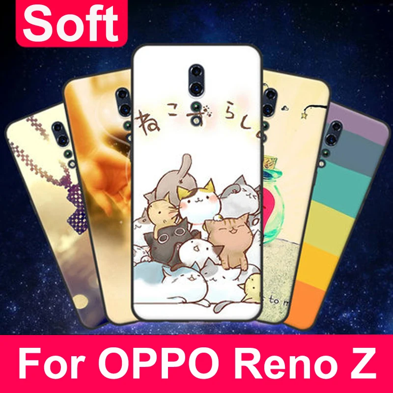 Чехол для OPPO Reno Z тонкий милый окрашенный мягкий ТПУ чехол RenoZ телефона PCDM10