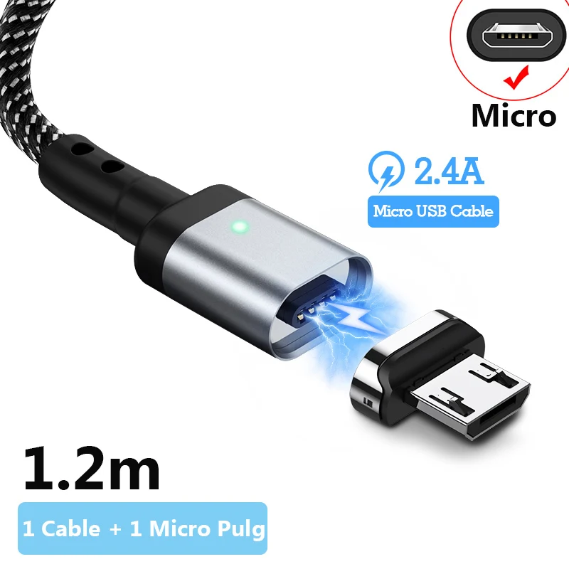 Магнитное зарядное устройство Suntaiho 3A Micro USB кабель для Xiaomi samsung huawei htc LG Быстрая зарядка магнит Microusb кабель для передачи данных провод - Цвет: Android micro