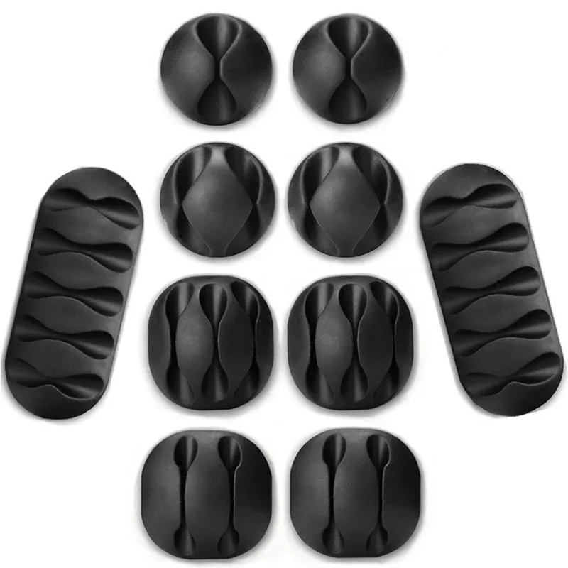 Органайзер для кабеля силиконовый держатель USB гибкие зажимы управления кабелем