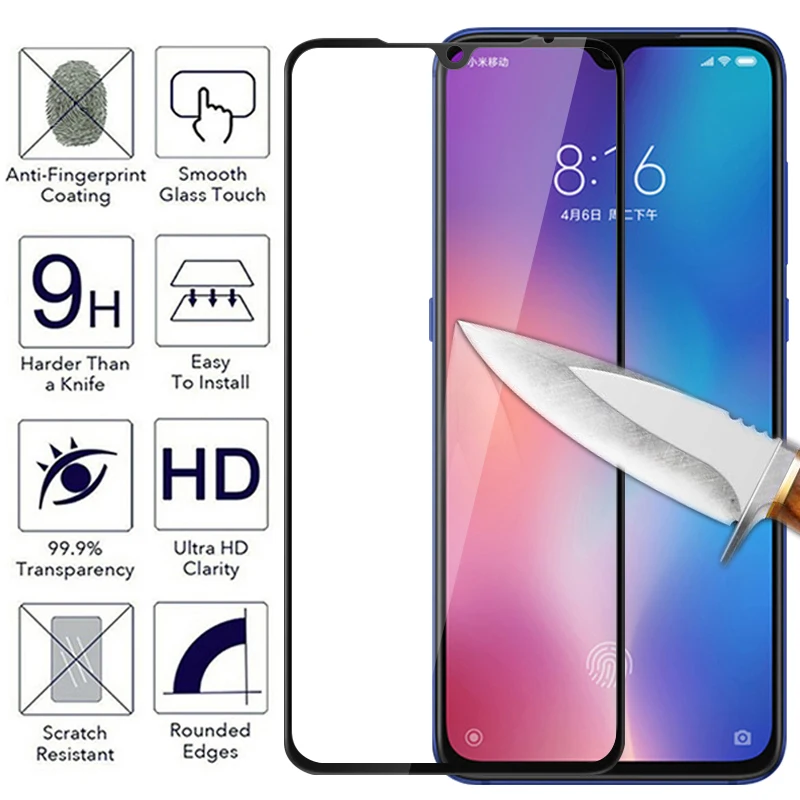 Защитное стекло для Xiaomi Mi 9 8 se полноэкранная Защитная пленка lite закаленное xiomi mi8