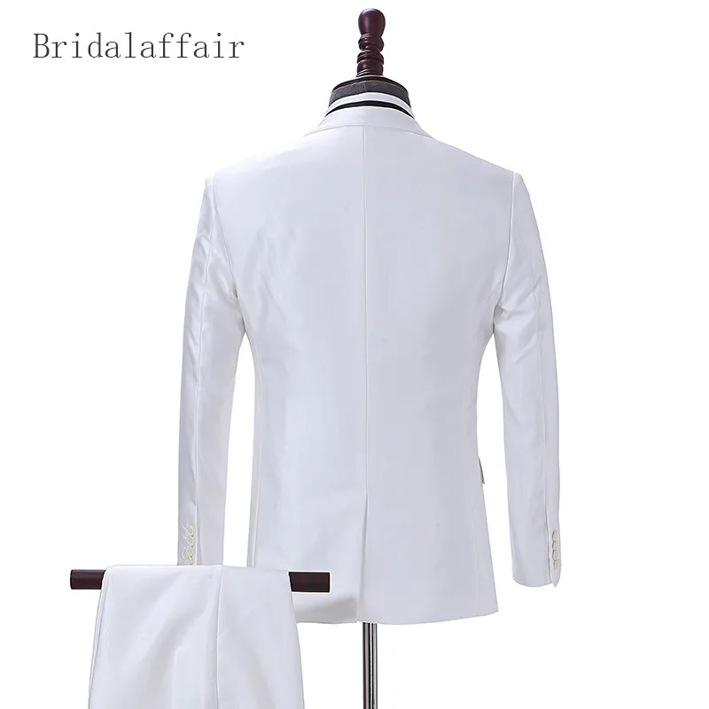 2018 блестящие мужские свадебные костюмы Bridalaffair официальный смокинг для жениха на