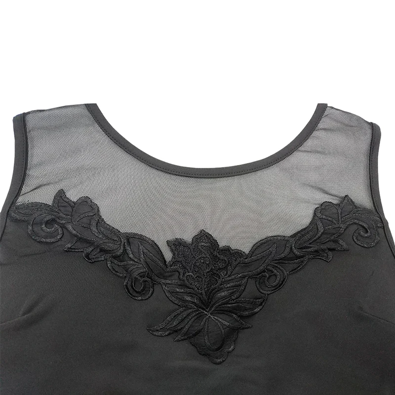 Женский сетчатый Боди без рукавов LIVA черный облегающий боди с открытой спиной S-XL