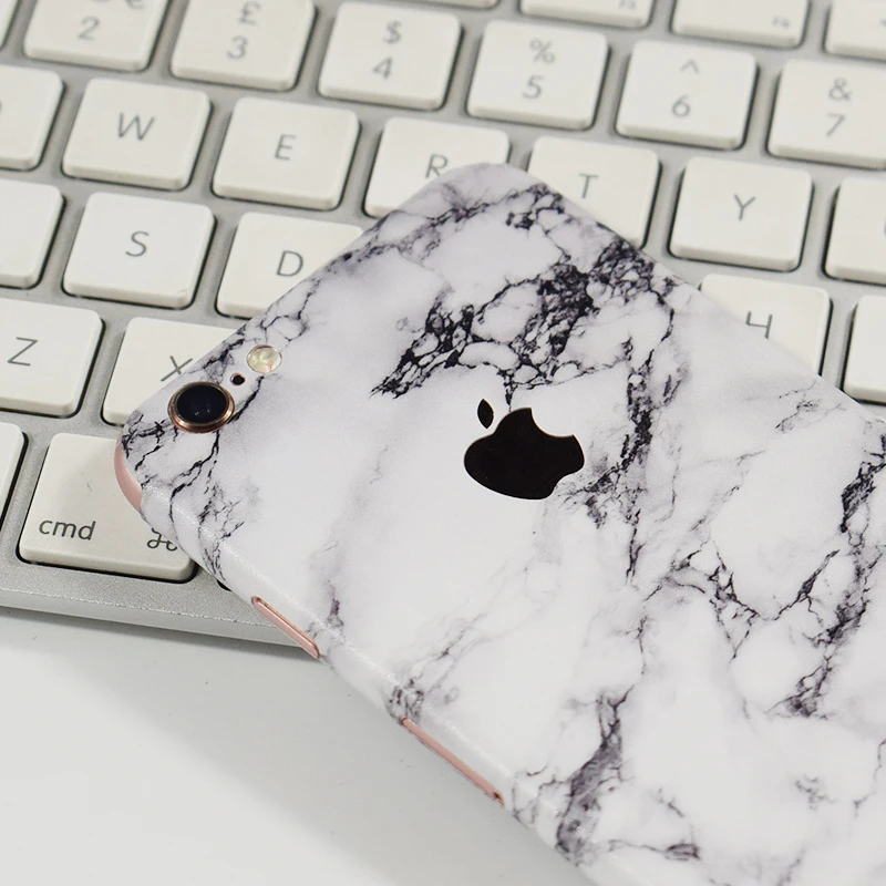 Мраморное волокно Декор задняя пленка для Apple iPhone 6 S Plus мобильного телефона