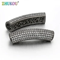 938mm high quality curved tube spacer beads diy jewelry bracelet necklace making model vw10
