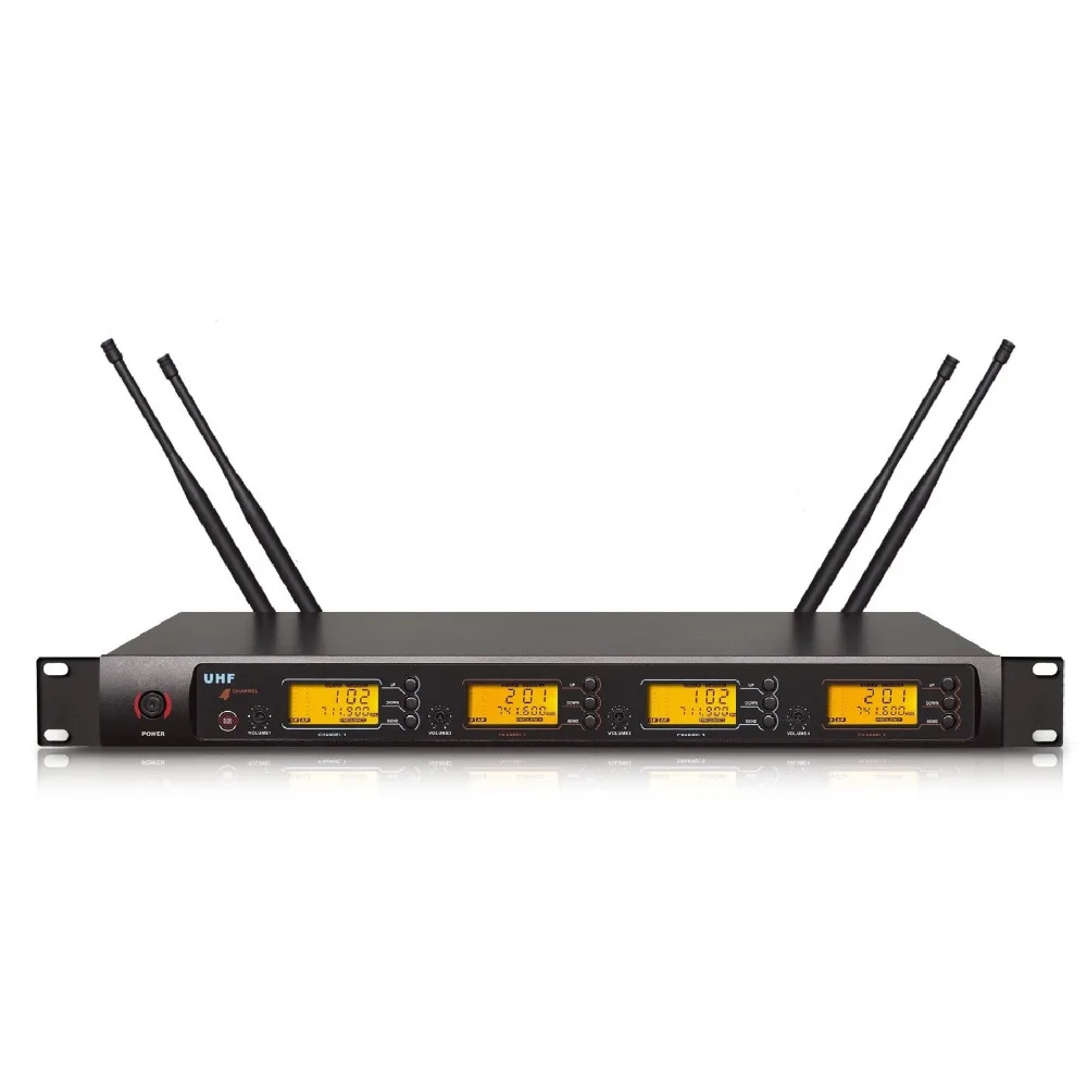 Болимический Профессиональный 4 канальный беспроводной микрофон ручной uhf