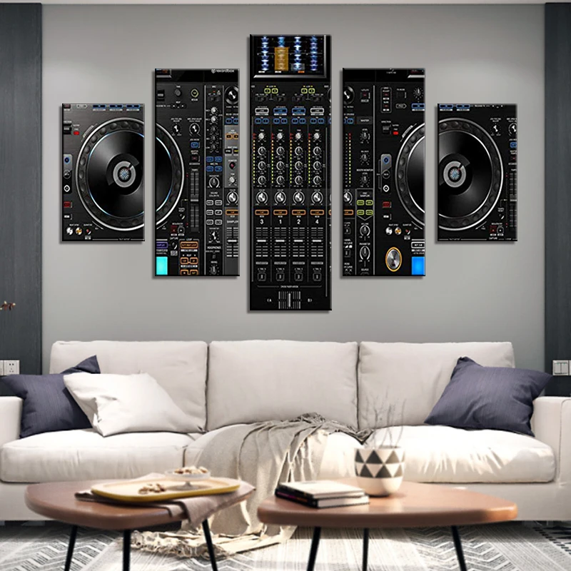 DJ музыка Экстра большой напечатанный на картине Настенный декор холст для