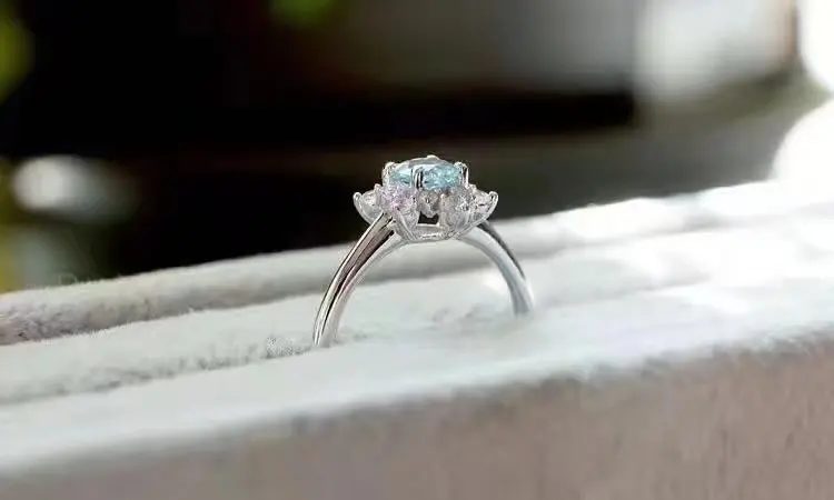 Женский ювелирный комплект из серебра 925 пробы с натуральным аквамарином|jewelry