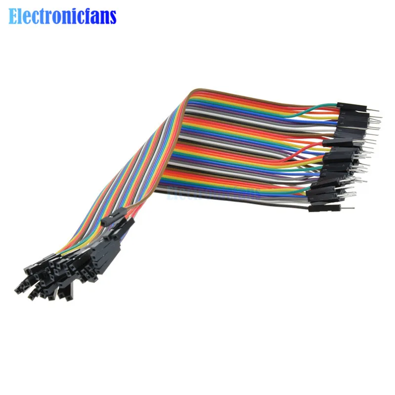 10*40 шт в ряд Dupont кабель 20 см 2 54 мм 1pin 1 p-1 p папа к женскому перемычку для Arduino