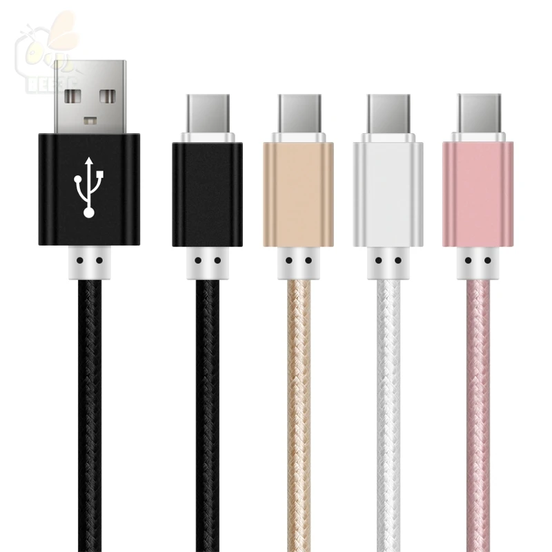 1 м 3 фута Type C Micro 5pin 8pin USB прочный нейлоновый плетеный кабель для синхронизации