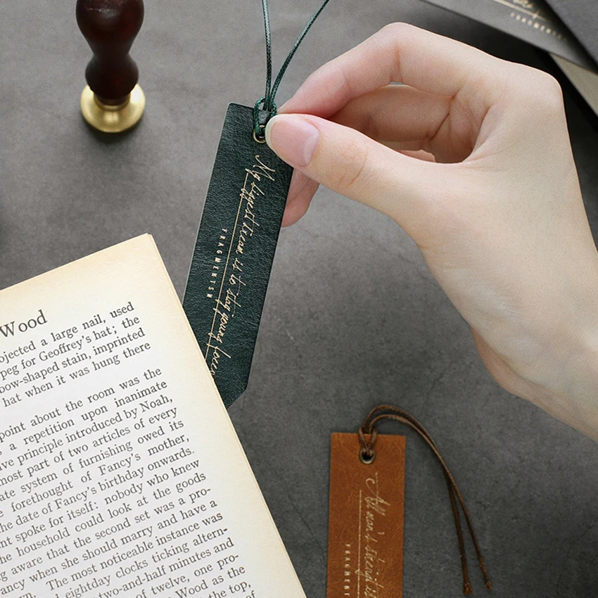 1 шт. Винтаж кожаный Закладка для книги простой горячего тиснения закладки