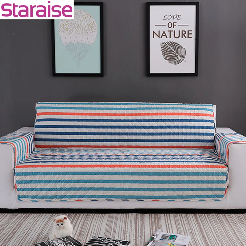 Двухсторонний чехол Staraise для дивана съемный с изображением домашних животных