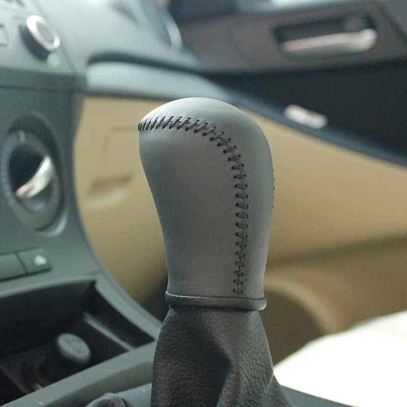 LS АВТО натуральная кожа ручка переключения передач кожаный чехол для Mazda 3 MT