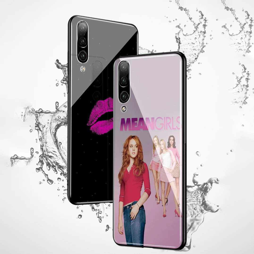 Чехол Lavaza из ТПУ со стеклом и надписью Mean Girls Kiss для Huawei Mate 20 P10 P20 P30 Y6 Y9 P smart lite Pro 2018