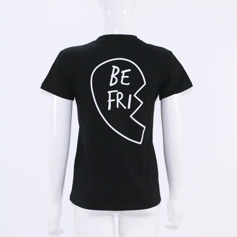 2018 Harajuku Cotton Best Friends Matching T-shirts Fashion Bff T-Shirt Girls Women Sisters Tops Tee Shirt Femme Camisetas Mujer | Женская