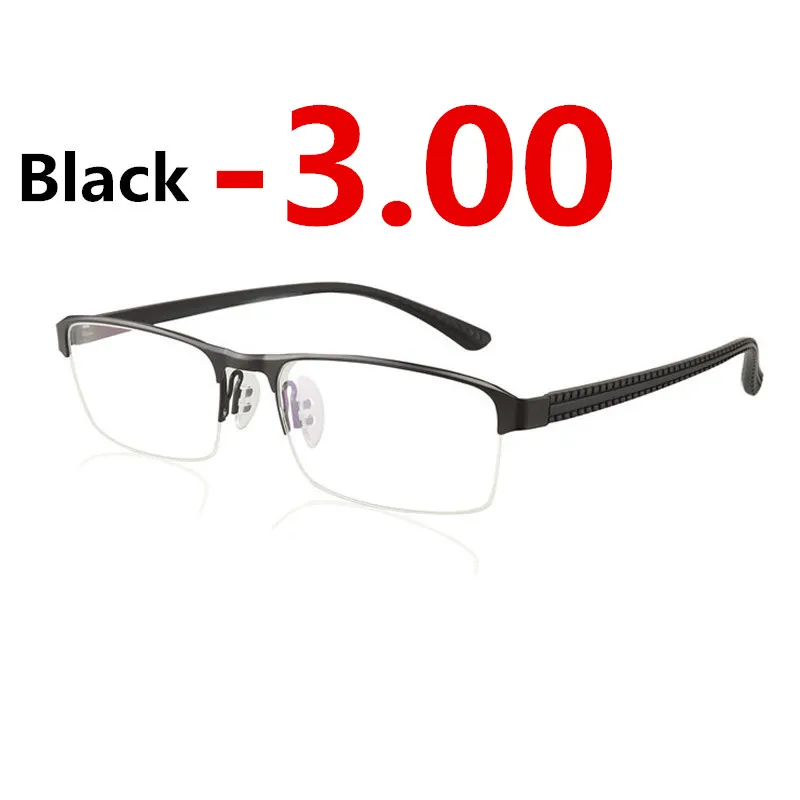 Black -300 JIE. B переходные фотохромные солнцезащитные очки близорукость очки готовые близорукость очки для мужчин компьютерные оптические очки Рамка очки с диоптриями-1-2-3-4 - Цвет оправы: Black -300