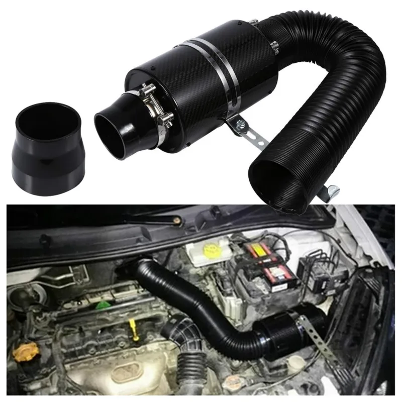 Car Cold Air Filter Induction Kit High Flow Ducting Intake Admission Bent Stretch Tube Pipe Hose Universal | Автомобили и