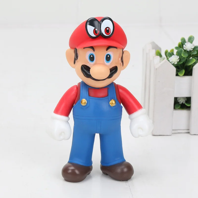 1 8~ 15 см Super Mario Bros Bowser Koopa Йоши Марио Луиджи Ослик Конг Одиссея Принцесса Персик ПВХ Фигурки игрушки модельные куклы - Цвет: 1