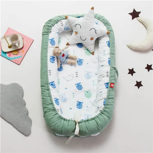 Baby Nest Bed Crib Travel Bed Cot for Children Infant Kids Cotton Cradle Newborn Bumper - Цвет: C10