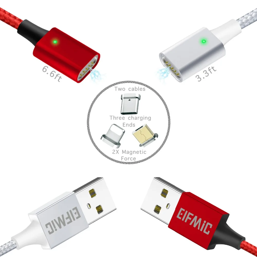 Оптовая продажа ELFMIC зарядное устройство Micro USB Type-C Lightning кабель для Apple iPhone iPad iPod
