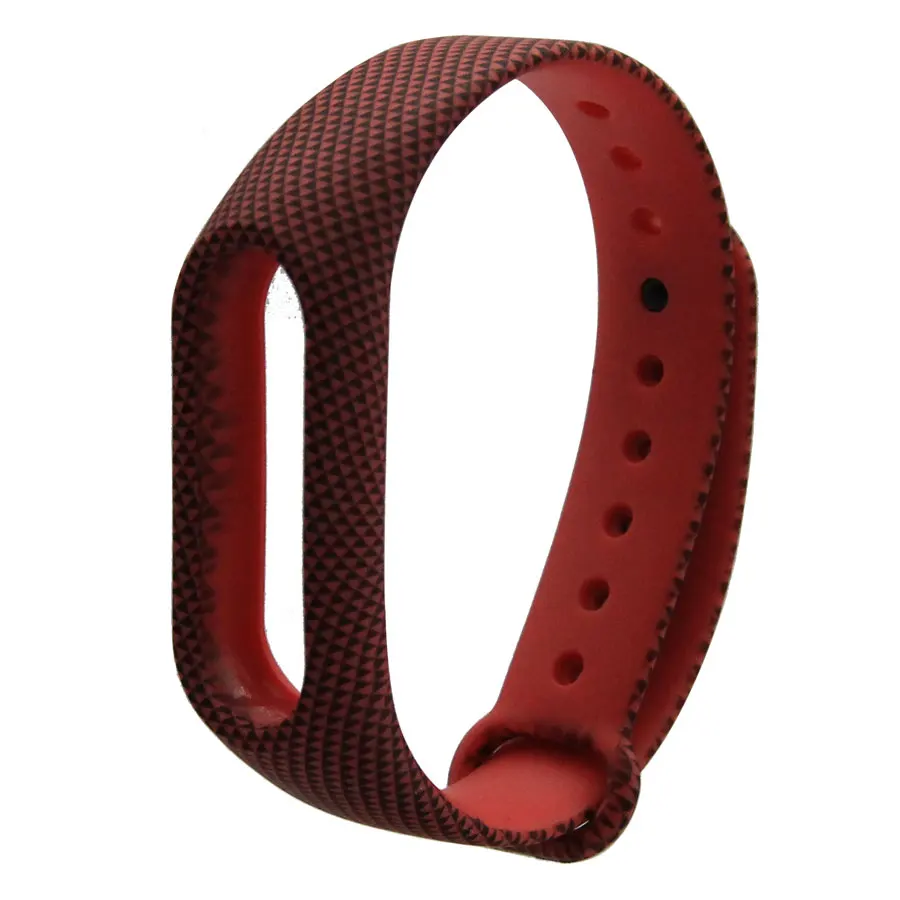 Red black Замена mi band 2 Силиконовый ремешок для Xiao mi для mi Band 2 напульсники цветной ремешок для mi band 2 умный Браслет Ремни - Цвет: Red black