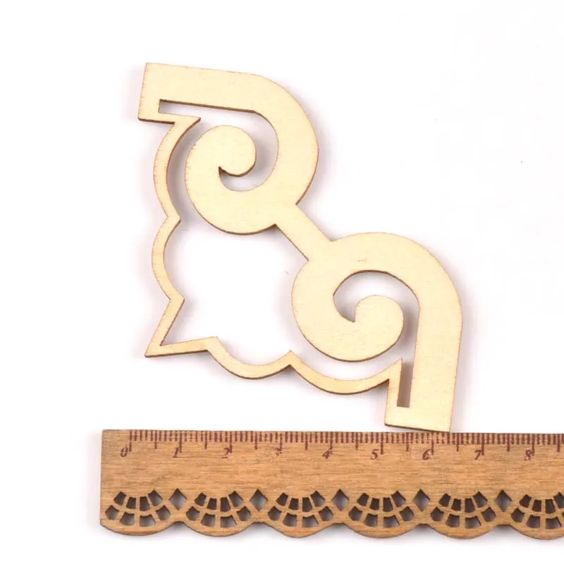 4 шт смешанные деревянные цветы кружева уголок ремесла уголки для скрапбукинга