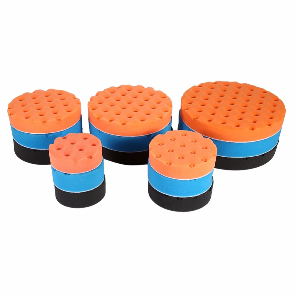 3Pcs 3/4/5/6/7 Inch Smart Washing Polishing Sponge Buffer Pad Set For Car Polisher | Автомобили и мотоциклы