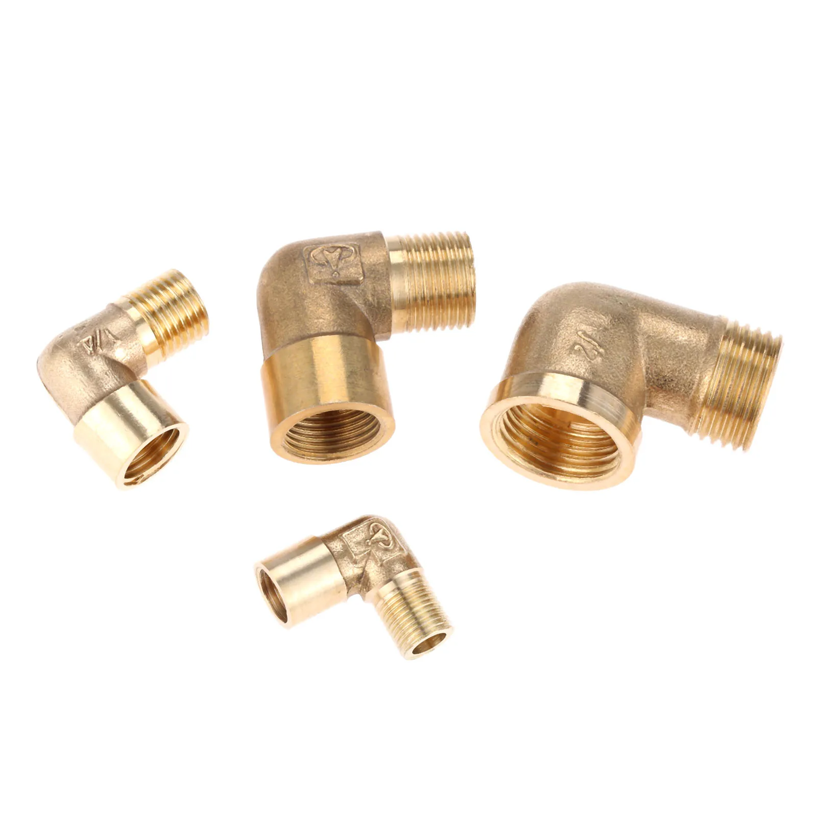 DRELD 1/8 &quot1/4&quot 3/8 &quot1/2&quot BSP x наружная резьба 90 ° латунный штуцер трубы локтя разъем