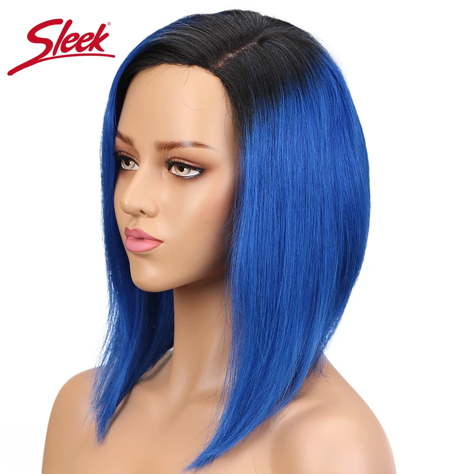 Гладкие человеческие волосы L часть боб парик Remy прямые парики бразильские