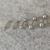 1 pair 316 l stainless steel screw stud earrings classical style balls 2 5mm 3mm 6mm never fade allergy free