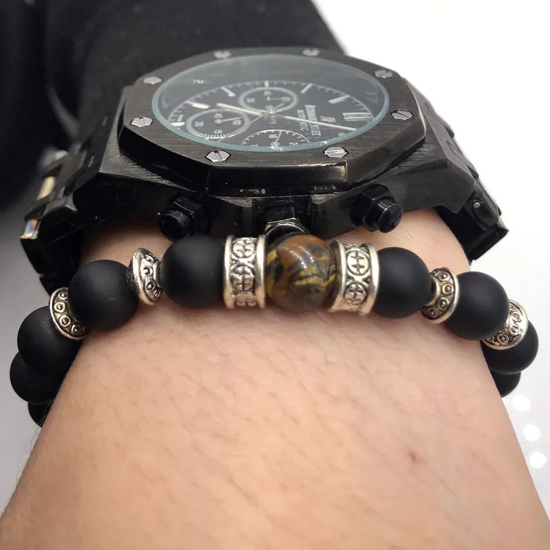 Мужской браслет из бисера 2019 модные новые простые винтажные каменные браслеты