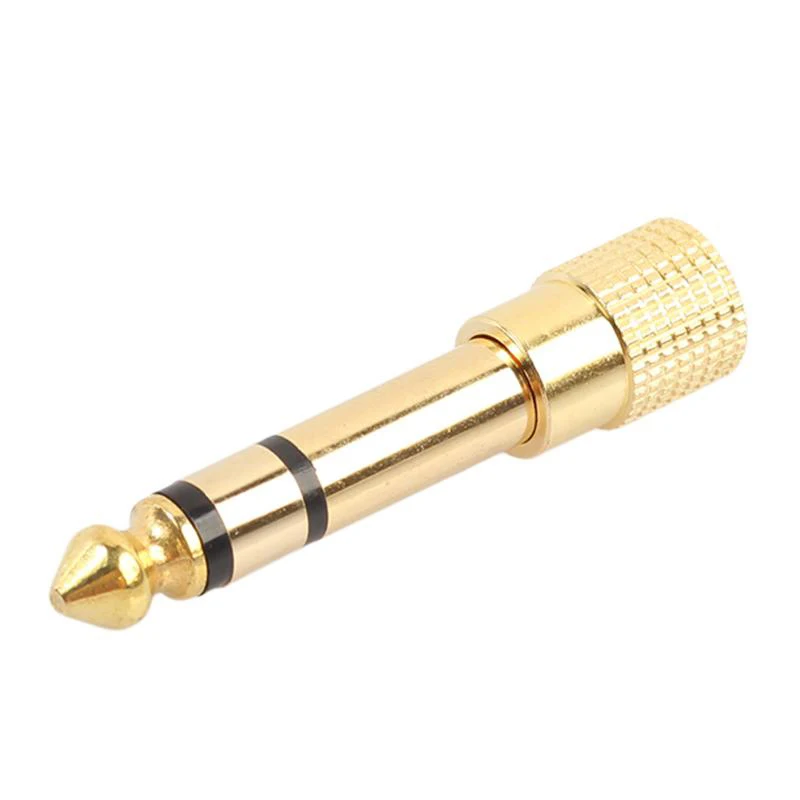 100pcs Gold Plated Plug Audio Jack TRS (6.3 mm) to inch(3.5mm) Male Female Stereo Adapter | Электроника