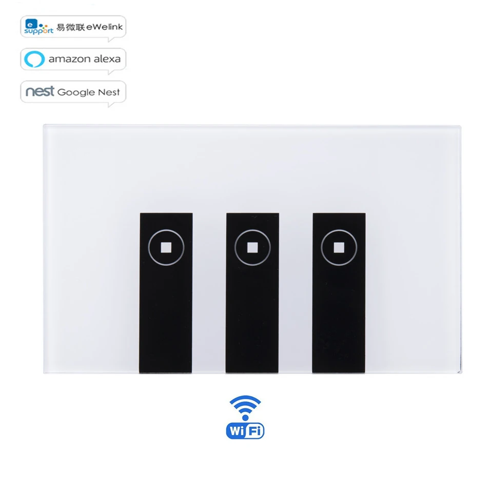 Ewelink приложение умный дом Wifi переключатель США 1/2/3 банды настенный сенсорный свет