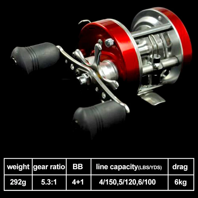 Full Metal Trolling Fishing Reels 4+1 BB Lure Reel for Saltwater and Freshwater Baitcasting Drum Wheel | Спорт и развлечения