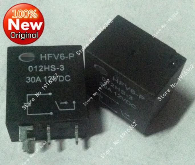 

10 шт./лот автомобильное реле HFV6-P/012HS-3 30A