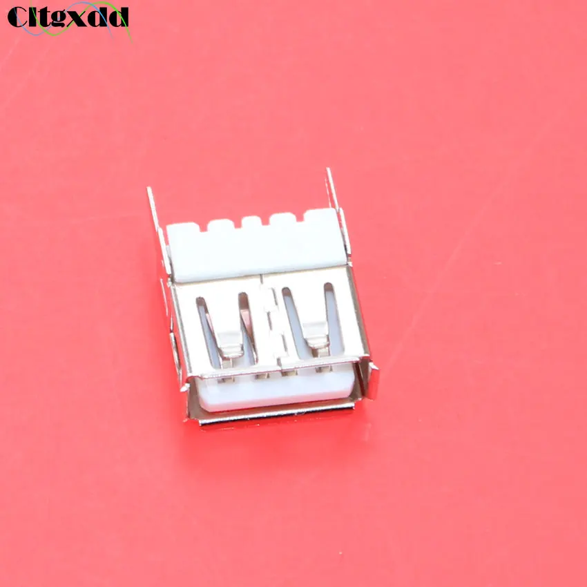 Cltgxdd 10 шт. 4-контактный разъем USB 2 0 типа A фиксированные ножки Вертикальная