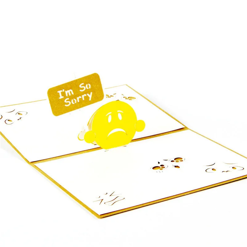 3D лазерная резка ручной работы я так сожалею любимый извините бумажные