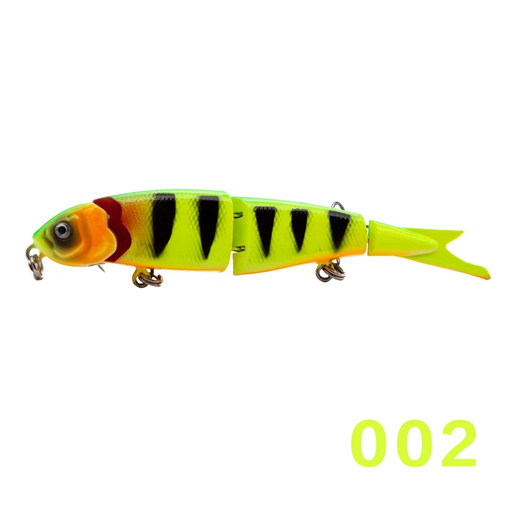 002 Hunthouse рыболовные жесткие приманки шарнирная приманка swimbait 4 секции 4 рыболовные приманки 120 мм тонущий окунь Щука de peche leurre - Цвет: 002
