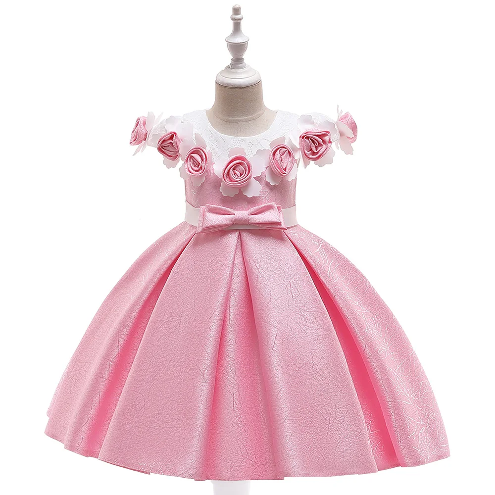 Детское кружевное платье с цветочным принтом для девочек | Детская одежда и обувь