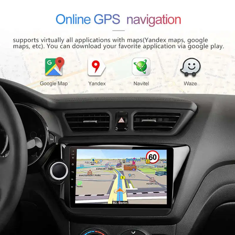 Автомобильный Радио Мультимедиа Видео плеер навигация Gps для Kia Rio 3 4 2011- Rio Sedan 2 Din No Dvd