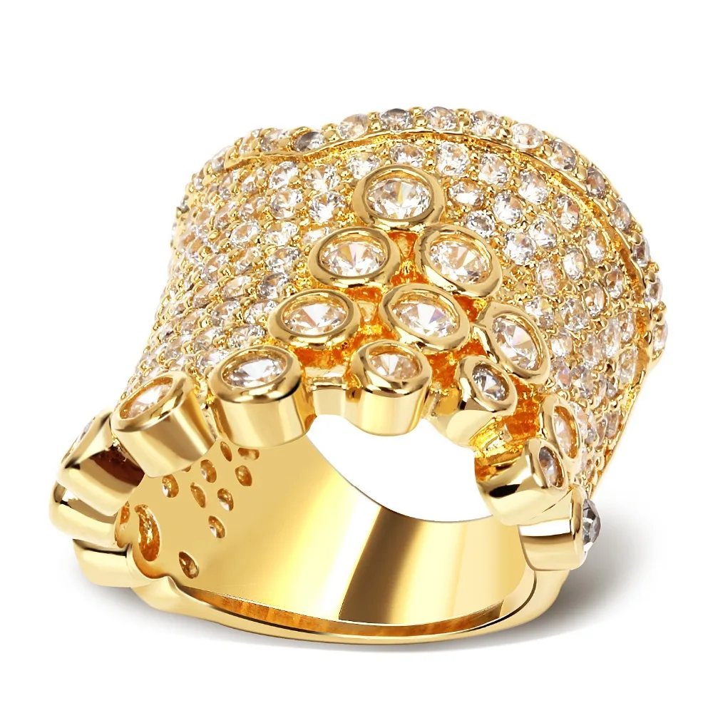 Большое кольцо из меди с фианитами бесплатная доставка размер 6 7 8 9|big ring|cubic zirconring