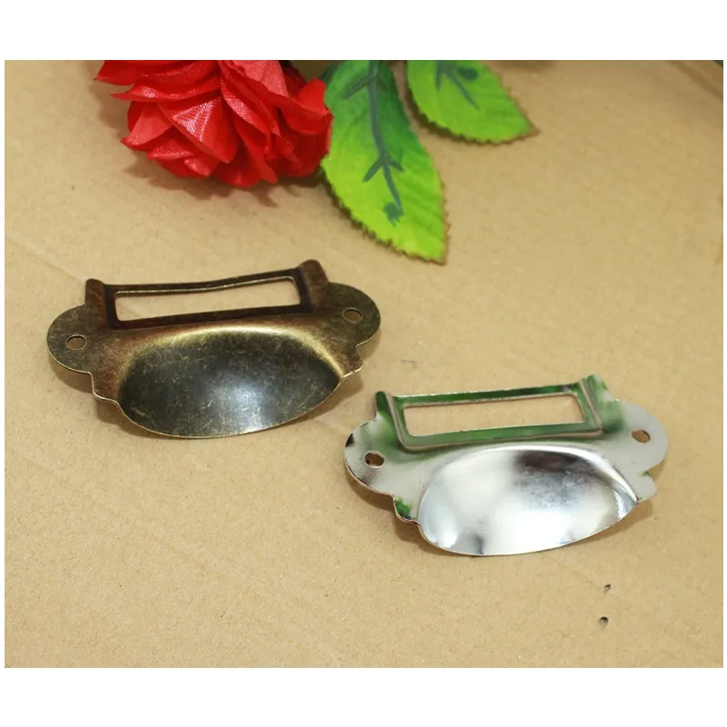 69*35mm 2Pcs Retro Metal Kitchen Drawer Cabinet Door Handle Furniture Knobs Hardware Cupboard Antique Shell Pull Handles | Обустройство