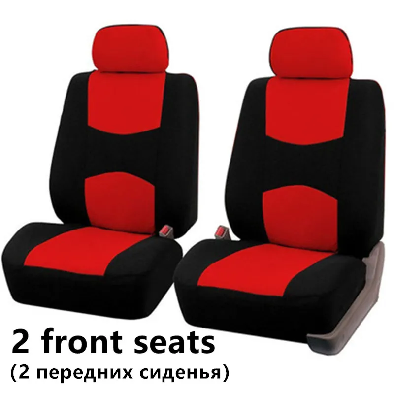2 front seat B Style Универсальные чехлы для сидений автомобилей, тканевые Чехлы для автомобилей, подходят для ford focus 2 peugeot 206 kia rio 3 VAZ 2114 lada - Название цвета: 2 front seat B Style