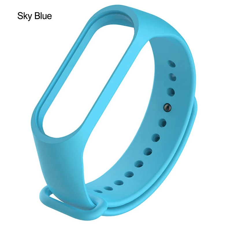 Sky Blue Силиконовый умный ремешок на запястье, сменный умный Браслет, ремешок для взрослых и детей, умные аксессуары для M3 Plus, ремешок для смарт-браслета - Цвет: Sky Blue