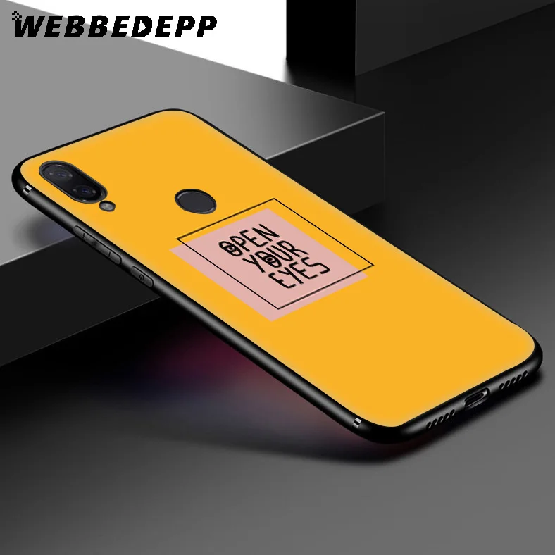 WEBBEDEPP Aesthetics Yellow Pattern Soft Case for Xiaomi Redmi K20 7A 4A 4X 5 5A 6 6A S2 Note 8 4 7 Pro Plus Prime |