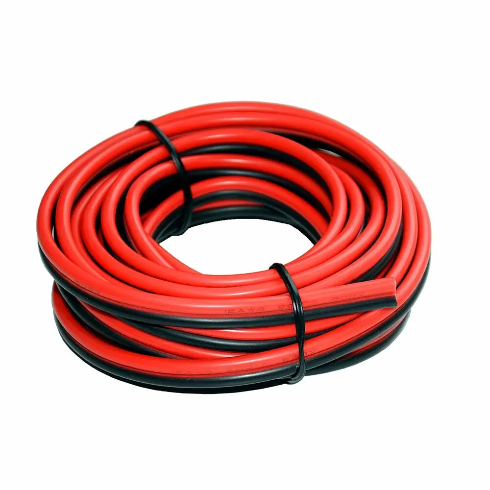 12 AWG Электрический провод с силиконовой оплеткой 2 проводника параллельная проволочная линия мягкие и гибкие бескислородные нити луженая медная проволока