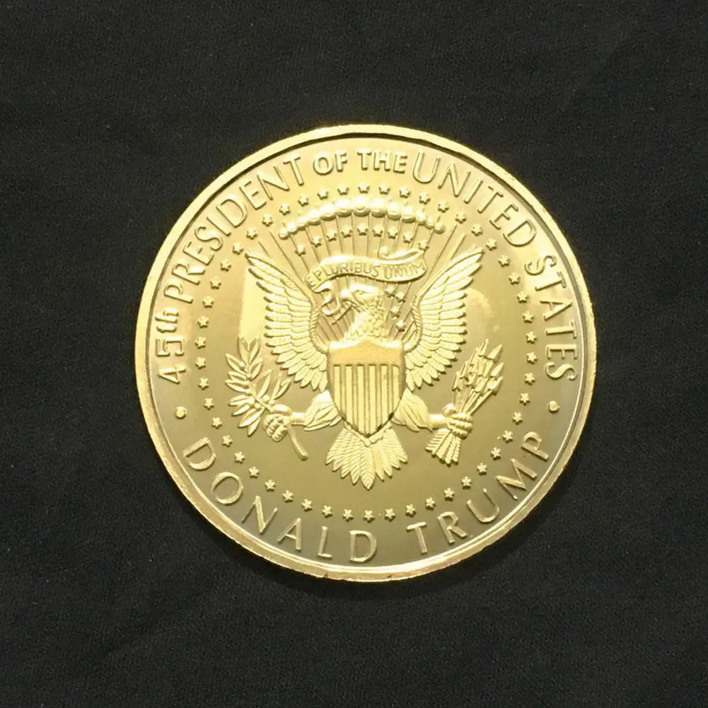 Believe In God сша памятный значок дональда трампа монета золотой орел новинка покрытая коллекционная монета